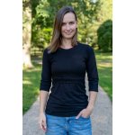 Jsem máma bambusové kojicí tričko s 3/4 rukávem černé – Zboží Dáma