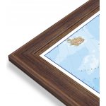Maps International Evropa - nástěnná fyzická mapa 140 x 100 cm Varianta: mapa v dřevěném rámu, Provedení: Volta – Sleviste.cz