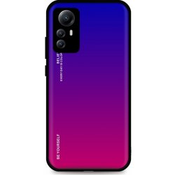 Pouzdro TopQ LUXURY Xiaomi Redmi Note 12S pevný duhový fialový