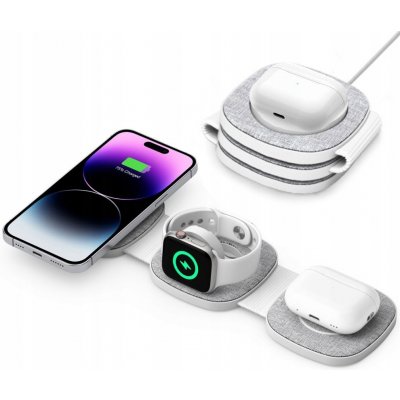 Nabíječka pro iPhone, Apple Watch a AirPods - Tech-Protect, A32 MagSafe Wireless Charger White – Zbozi.Blesk.cz