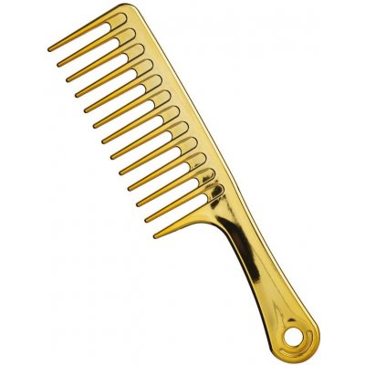 Xanitalia Hřeben Xan rozčesávací maxi velký s ručkou 13 zubů zlatá – Sleviste.cz