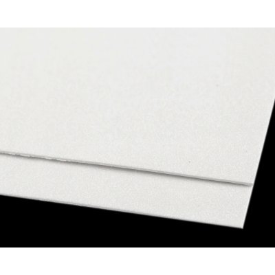 Pěnová guma Moosgummi 20x30cm, 750861 jednobarevná 7 bílá, tloušťka 1,9mm, s glitry