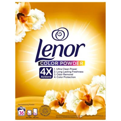 Lenor prací prášek Color Gold Orchid 1,98 kg 36 PD – Zboží Mobilmania