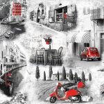 Ubrousek 33x33 Italské ulice – HobbyKompas.cz