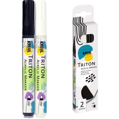 TRITON akrylové popisovače bílé a černé 2 ks – Hledejceny.cz