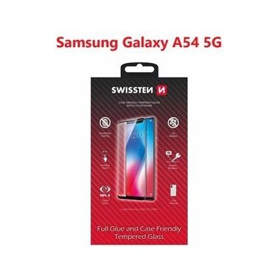 SKLO SWISSTEN FULL GLUE, COLOR FRAME, CASE FRIENDLY SAMSUNG A546 GALAXY A54 5G ČERNÉ 8595217480995 – Zboží Živě