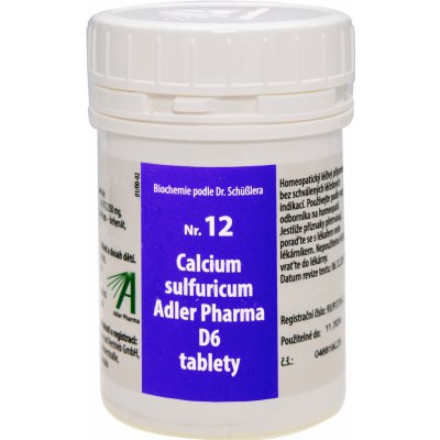 Nr.12 Calcium sulfuricum Adler Pharma D6 1000 tablet – Hledejceny.cz