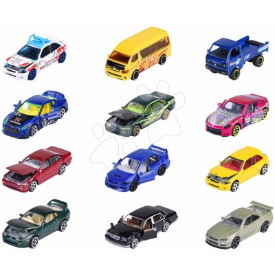 Majorette Autíčka Japan Series Bonus Pack kovová s odpružením a sběratelským boxem 7,5 cm délka 5 druhů – Hledejceny.cz