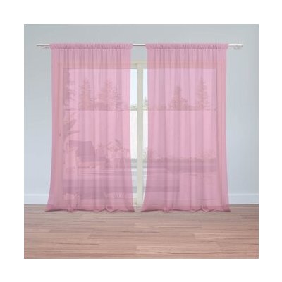 Sablio Záclony Azalkově růžová: 2ks 150x250cm – Hledejceny.cz