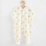 New baby NEW BABY Kojenecký letní overal z organické bavlny Olivy – Zboží Mobilmania