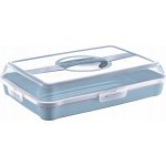 Keeper Podnos s víkem 43x29,5x10,5 cm modrá – Zboží Mobilmania