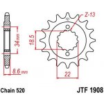 JT Sprockets JTF 1908-15 | Zboží Auto