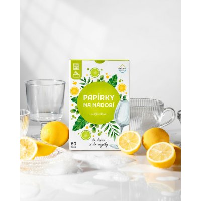 EcoHaus Papírky na nádobí 60 cyklů svěží citron – Zboží Mobilmania