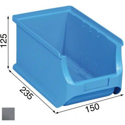 Allit Plastové boxy na drobný materiál 150x235x125 mm šedé