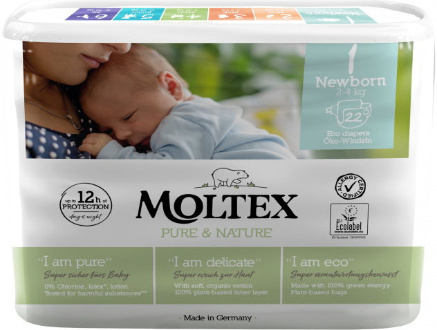 Moltex Pure & Nature Plenky Newborn 2-4 kg 22 ks_NEW