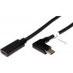 Roline 11.04.5496 SuperSpeed 5Gbps (USB 3.0) prodlužovací USB C(M) lomený - USB C(F), 2m, černý – Sleviste.cz