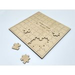 Dřevěné svatební puzzle na podpisy hostů Počet dílků: 72 dílků – Sleviste.cz