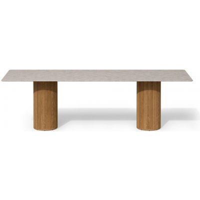 Tribu Barový stůl Otto, obdélníkový 320x110x93 cm, rám teak, deska keramika dekor sabbia – Hledejceny.cz