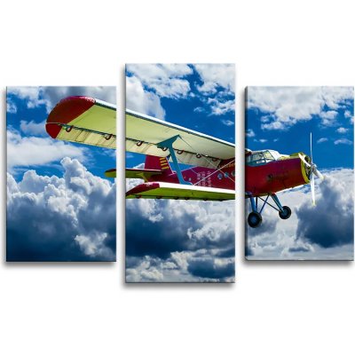 Sablio Obraz - 3-dílný Letoun - 75x50 cm – Hledejceny.cz