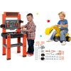 Malý kutil Smoby Set pracovná dielňa Black+Decker so 79 doplnkami a bager Maxi Power so sedadlom 73 cm SM3607006