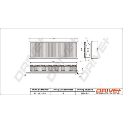 Vzduchový filtr DRIVE+ DP1110.10.0107 – Hledejceny.cz