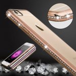 Pouzdro AppleKing luxusní průhledné ochranné s kamínky ve stylu diamantu Apple iPhone 6 Plus / 6S Plus zlaté – Hledejceny.cz
