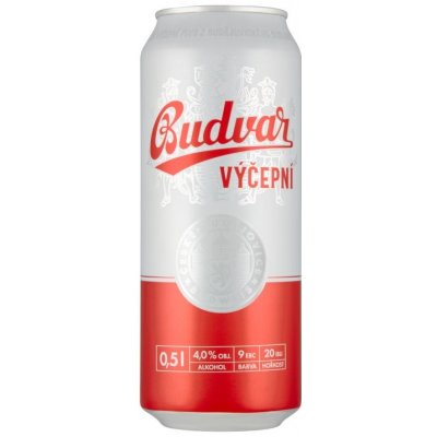 Budweiser Budvar světlé výčepní 10° 4,1% 0,5 l (plech)