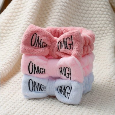 Kosmetická čelenka s mašlí OMG! Barva: světle modrá – Hledejceny.cz