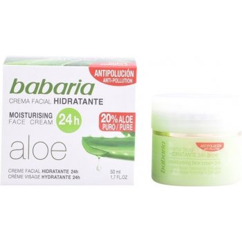 Babaria Aloe Vera hydratační krém s aloe vera Moisturiser Face Cream UVB protection 50 ml