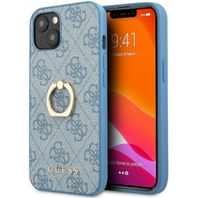 Pouzdro Guess hybrid silikonové iPhone 13 Mini 4G with ring stand modré