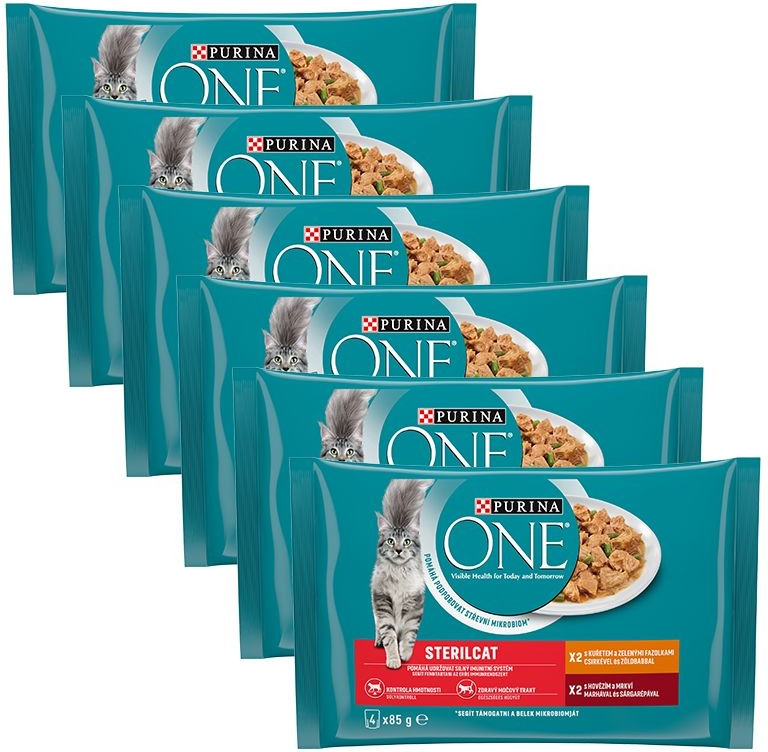 Purina One STERILCAT kuřecí a hovězí ve šťávě 24 x 85 g