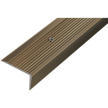Acara schodová lišta vrtaná AP10 hliník elox bronz 20 mm 2,7 m