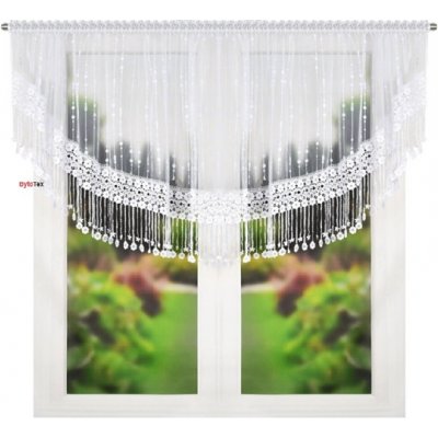 BytoTex Dekorační krátká záclona s řasící páskou LG 208 WB 300x95 cm – Hledejceny.cz