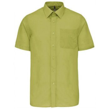 Kariban pánská košile s krátkým rukávem ACE světle zelená