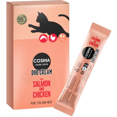 Cosma DUO Cream losos a kuřecí 8 x 14 g – Hledejceny.cz