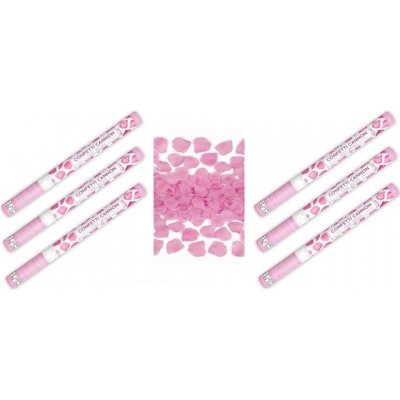 Konfety svatební 60 cm 6 ks RŮŽOVÉ OKVĚTNÍ LÍSTKY PARTYKONF – Zboží Dáma