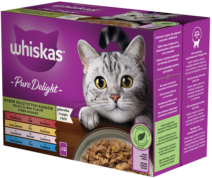 Whiskas Pure Delight jemné drůbeží v želé 48 x 85 g