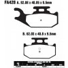 Brzdová destička EBC FA428 R sintrované brzdové destičky pro motorku