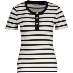 GANT SLIM STRIPED PIQUE SS T-SHIRT CREAM