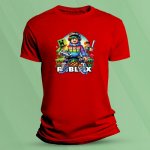 Sandratex Dětské bavlněné tričko Neonový Roblox Červená – Zboží Dáma