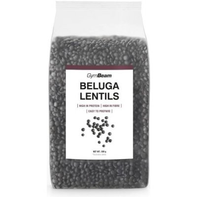 GymBeam Černá čočka Beluga 0,5 kg – Zboží Dáma