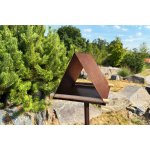 Corgarden Vela Ptačí krmítko 25 x 25 x 20 cm corten 1041 – Sleviste.cz