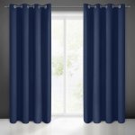 Zatemňovací závěs s průchodkami tmavě modrá 135X250 cm – Hledejceny.cz