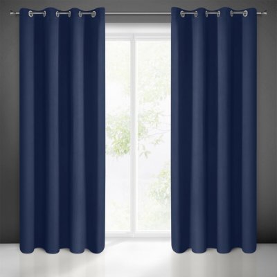 Zatemňovací závěs s průchodkami tmavě modrá 135X250 cm – Hledejceny.cz