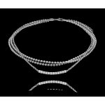 Minet Stříbrný řetízek na kotník se zirkony JMAS8024SB24 – Zboží Dáma