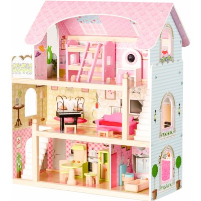 Eco Toys Dřevěný domeček pro panenky Pohádková Rezidence