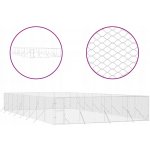 vidaXL Venkovní psí kotec stříbrný 800 x 1600 x 200 cm – Zboží Dáma