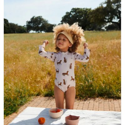 Plavkové body s dlouhým rukávem Maxime Leopard Sandy Liewood – Zboží Dáma