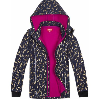 Wolf bunda B2366 tmavě modrá se zlatými kometami – Zboží Mobilmania