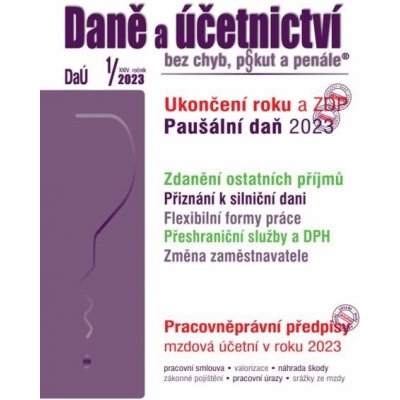 DaÚ č. 1 / 2023 - Ukončení roku z pohledu ZDP – Zboží Mobilmania